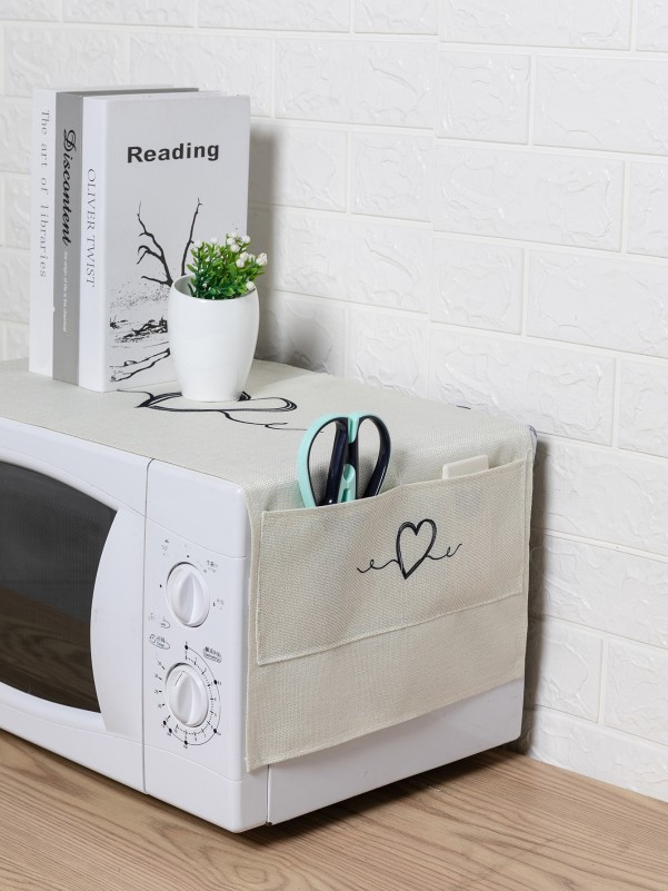 Heart Print Microwave Oven Cover