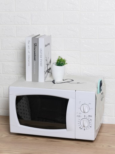 Heart Print Microwave Oven Cover