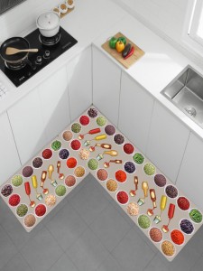 1pc Jam Print Anti-slip Kitchen Rug