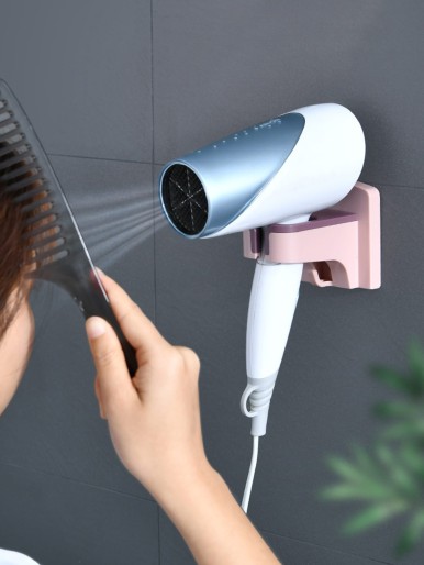 1pc Wall Mounted Hair Dryer Holder