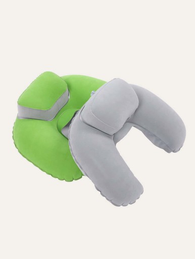 1pc Random Color Inflatable U-shaped Pillow