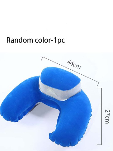 1pc Random Color Inflatable U-shaped Pillow