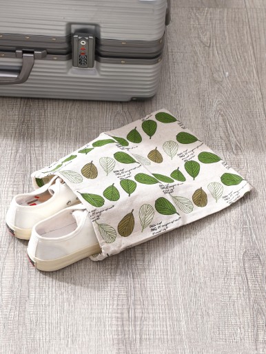 1pc Leaf Pattern Shoes Bag