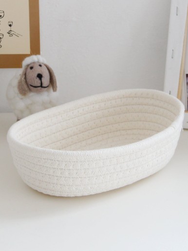 1pc Woven Random Color Desktop Storage Basket