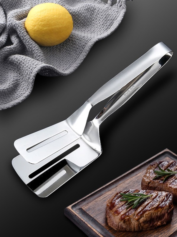 1pc Stainless Steel Steak Tongs