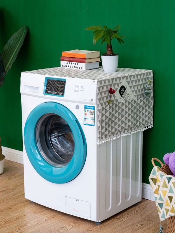 Geometric Print Washing Machine Cover