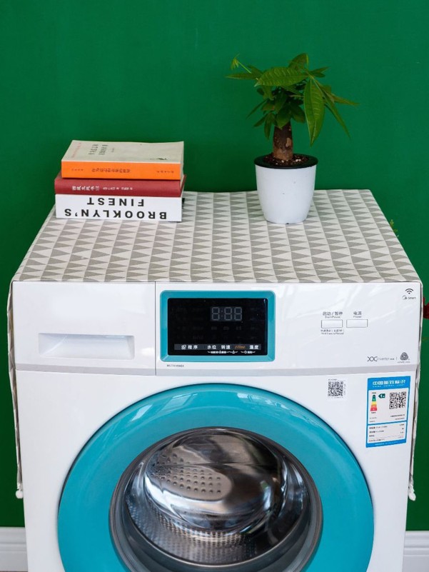 Geometric Print Washing Machine Cover