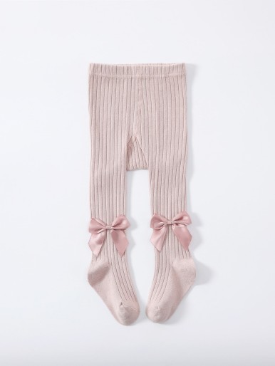 Toddler Kids Bow Decor Tights