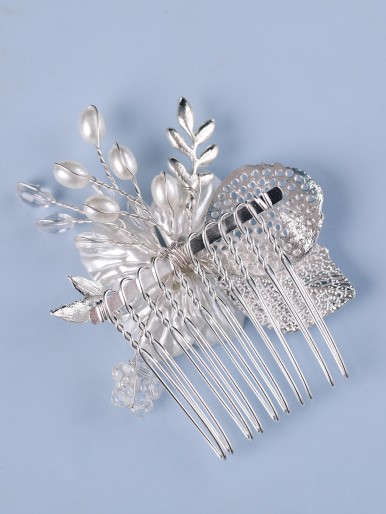 Faux Pearl & Rhinestone Decor Bridal Hair Pin