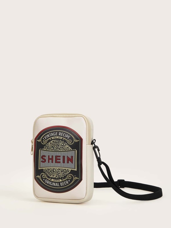 SHEIN Beer Festival Print Crossbody Bag