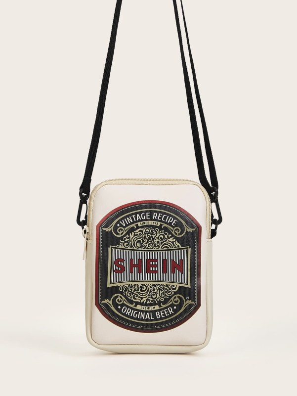 SHEIN Beer Festival Print Crossbody Bag