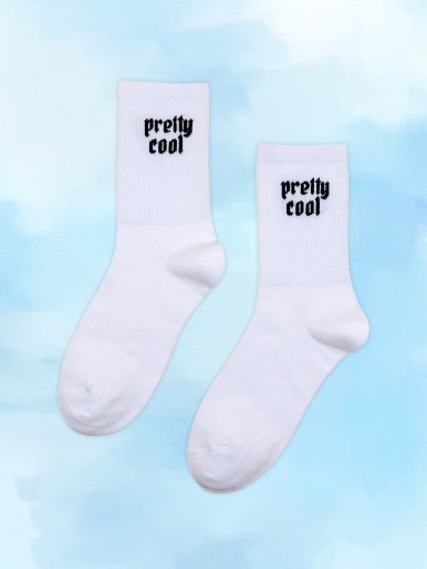 Men Letter Graphic Crew Socks