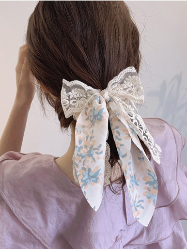 Flower Print Hair Tie