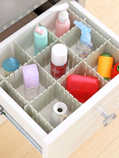 4pcs Plastic Drawer Divider