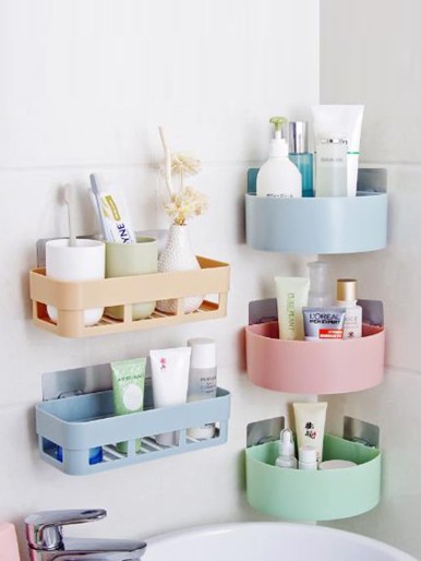 1pc Wall Mount Drain Storage Rack