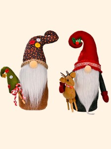 2pcs Christmas Faceless Doll Decoration