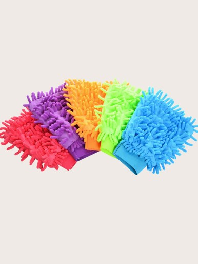 1pc Random Color Chenille Cleaning Glove