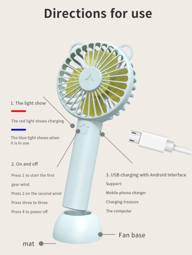 1set Portable Electric Handheld Fan