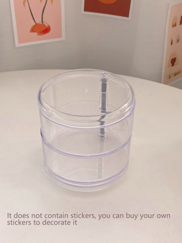 1pc Clear Rotating Storage Box