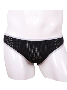 Men Laser Cut Contrast Binding Brief