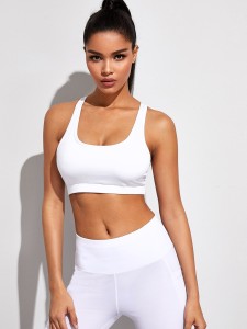 Light Support Cut Out Criss Cross Back Sports Bra