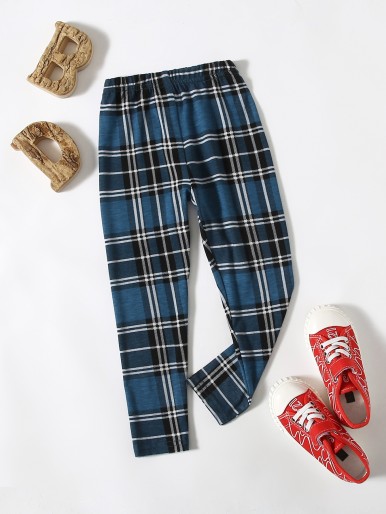 Toddler Girls Plaid Leggings