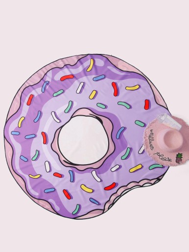 Donuts Print Beach Blanket