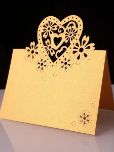 6pcs Heart Hollow Party Table Card