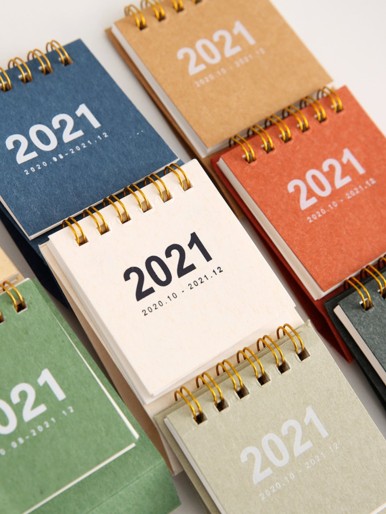 1pc Random Mini 2021 Desk Calendar