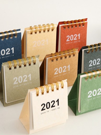 1pc Random Mini 2021 Desk Calendar