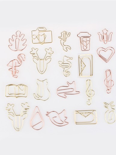 10pcs Random Shape Metal Paper Clip