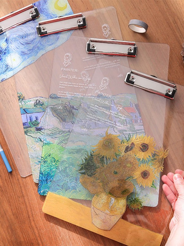 1pc Oil Painting Pattern Random Clipboard