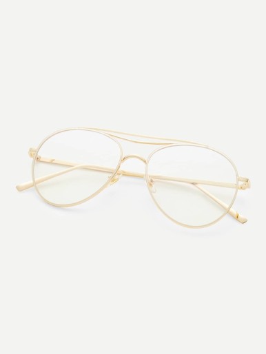 Clear Lens Aviator Glasses