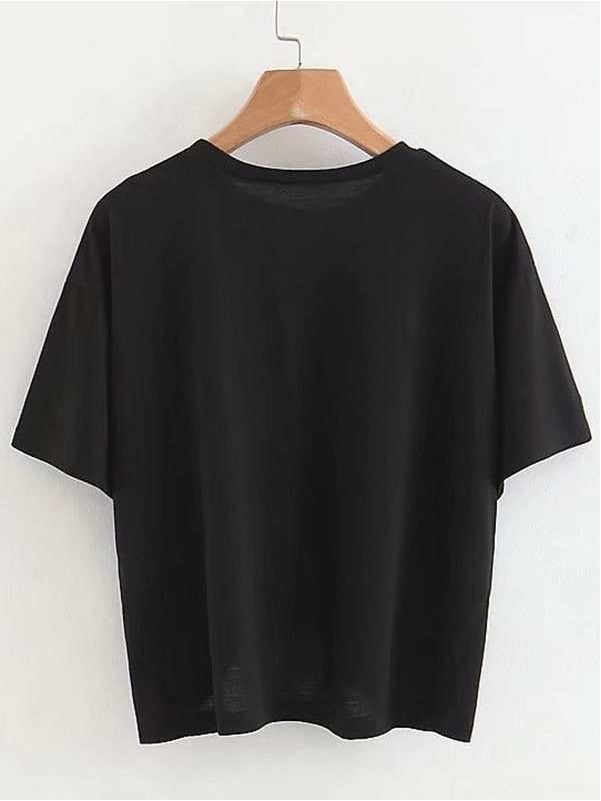 Solid Drop Shoulder Tee