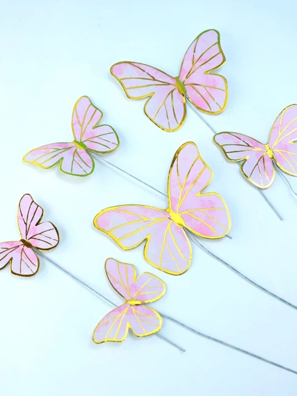 7pcs Butterfly & Girl Cake Topper