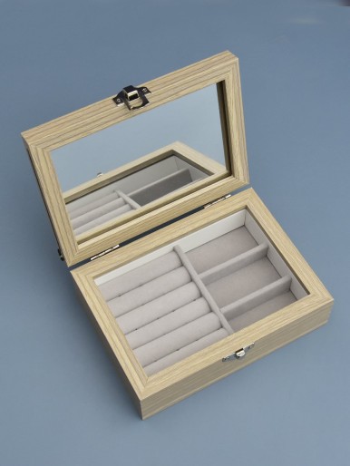 1pc Wooden Pattern Jewelry Storage Box