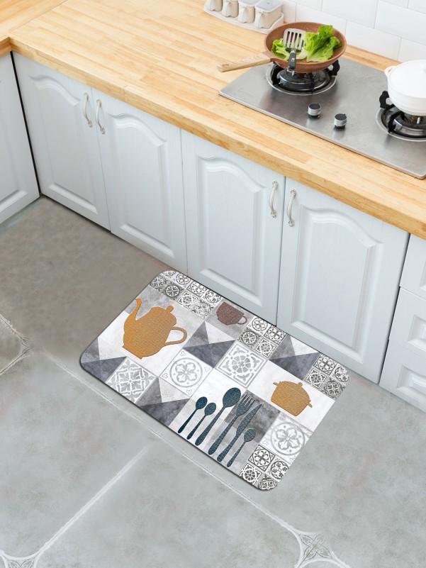 Tea Pot Print Floor Mat