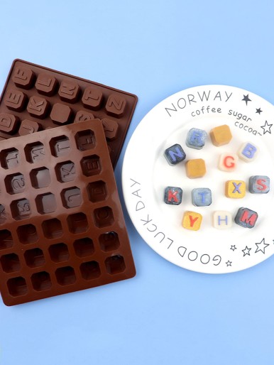 1pc English Alphabet Chocolate Mold