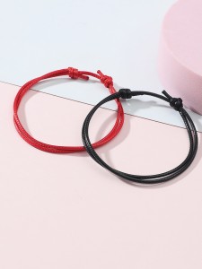 2pcs Girls Plain Rope Bracelet