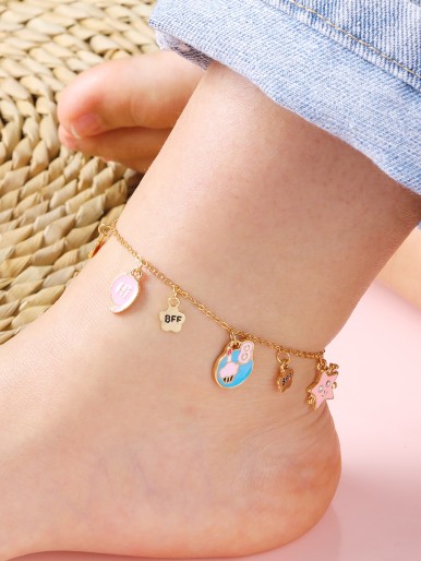 Girls Star Charm Anklet