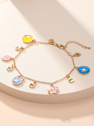 Girls Star Charm Anklet