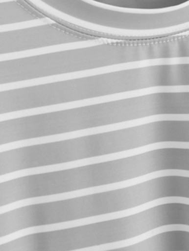 Elbow Patch Striped T-shirt