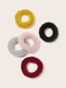 5pcs Fluffy Hair Tie