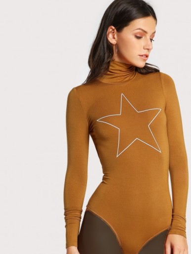 Star Print Bodysuit