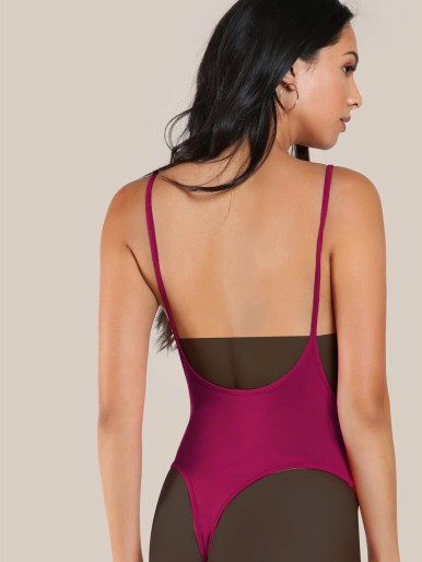 Low Side And Back Cami Bodysuit