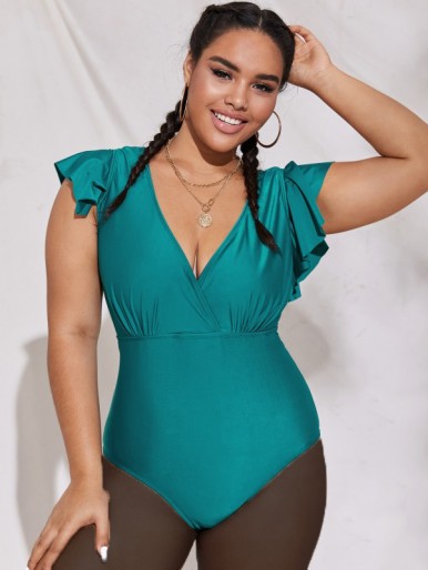 Teal plus store size swimsuit