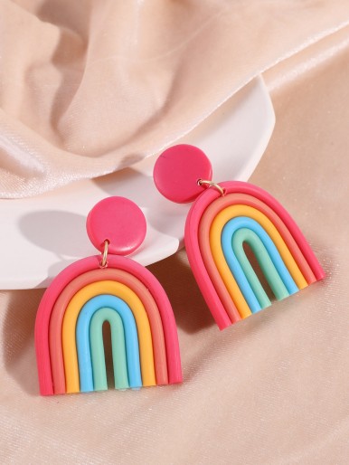 Toddler Girls Rainbow Drop Earrings