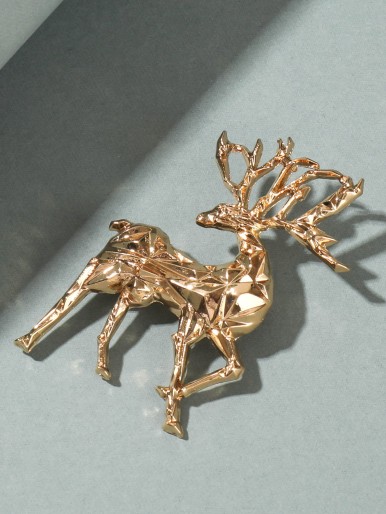 Men Deer Decor Brooch