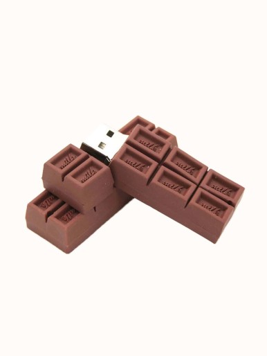 محرك أقراص فلاش USB بتصميم الشوكولاتة
