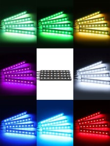 36 شريط إضاءة LED للسيارة مع جهاز تحكم عن بعد